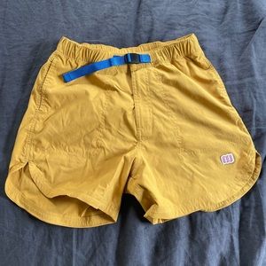 TOPO Designs River Shorts in Mustard (discontinued color)